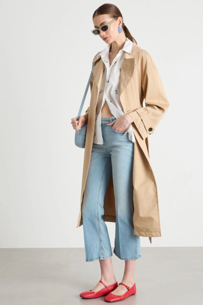 Cropped jeans - LIGHT BLUE