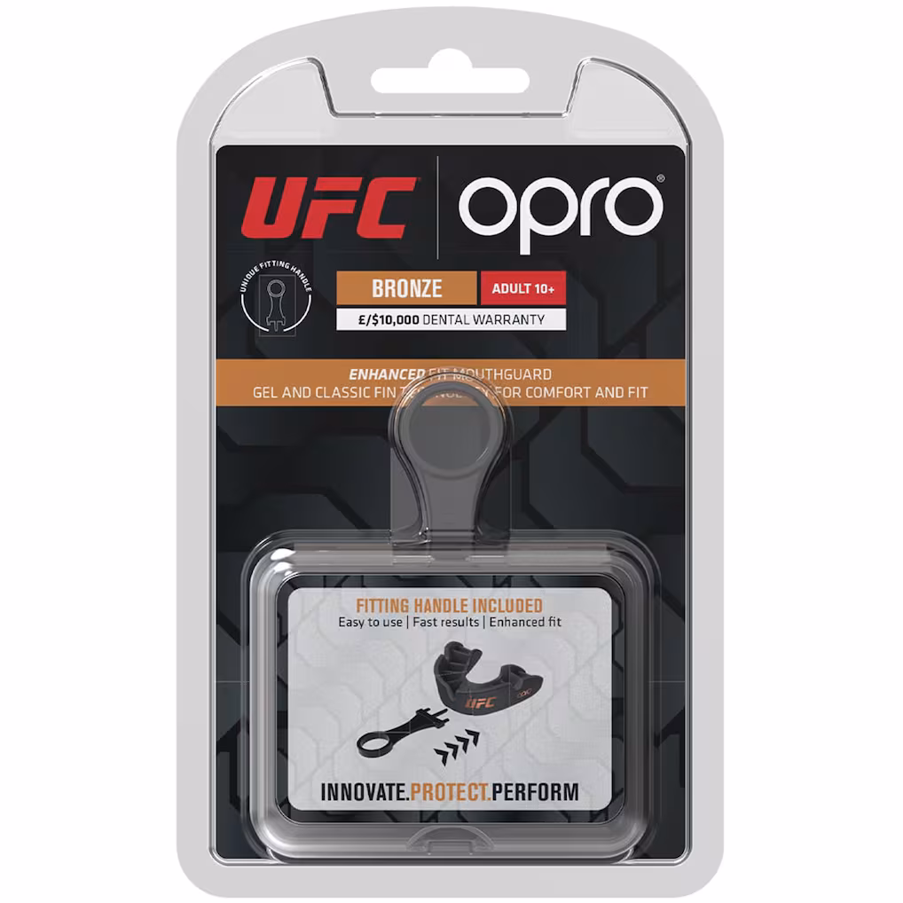 UFC OPRO Self-Fit Bronze Mouthguard - Black