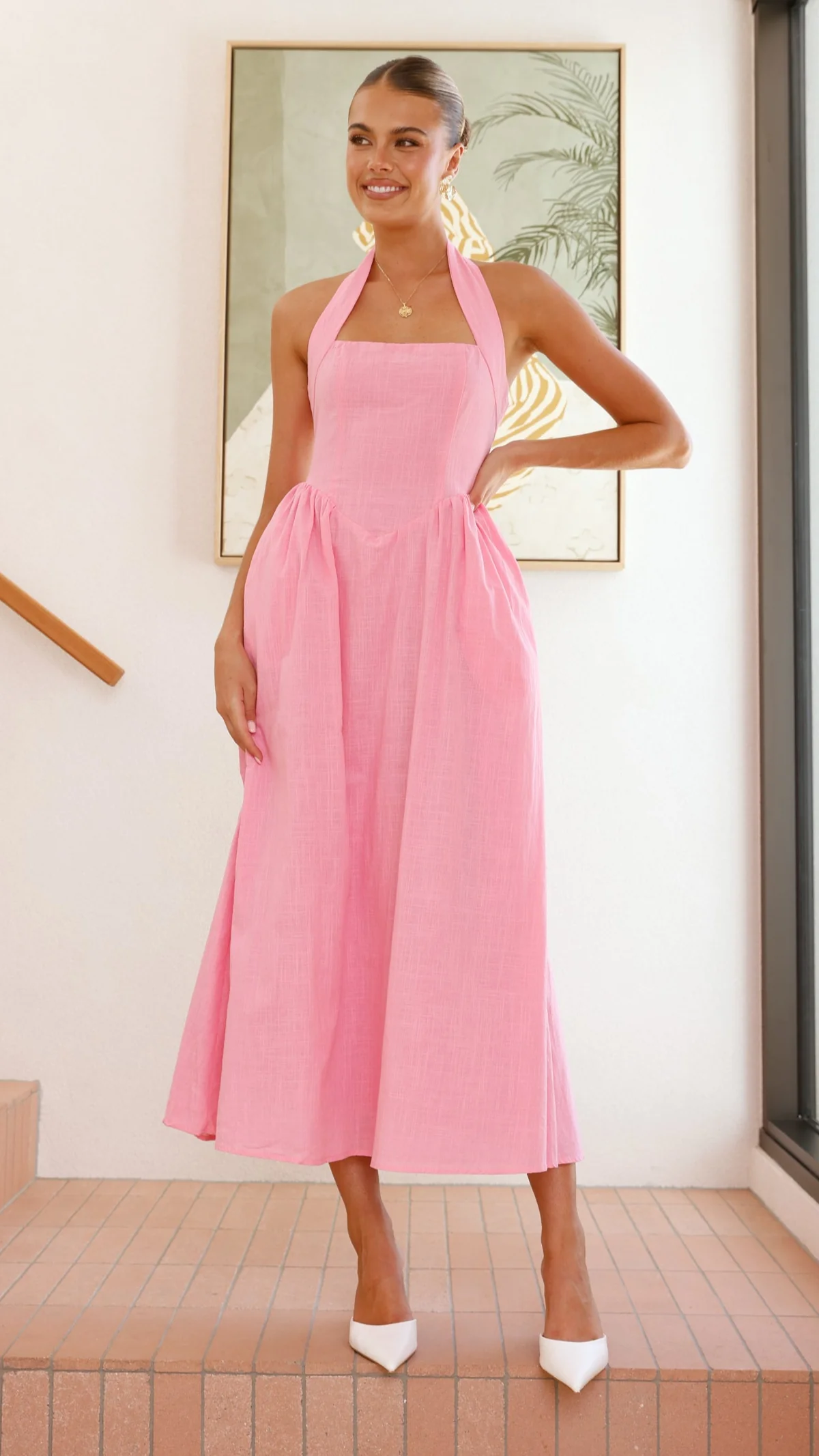 Caden Maxi Dress - Pink