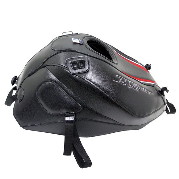 Bagster tank cover BLACK/DECO SILVER/REDTRIUMPH 675 STREET TRIPLE 675 R ABS - 2017Ref: 1655H