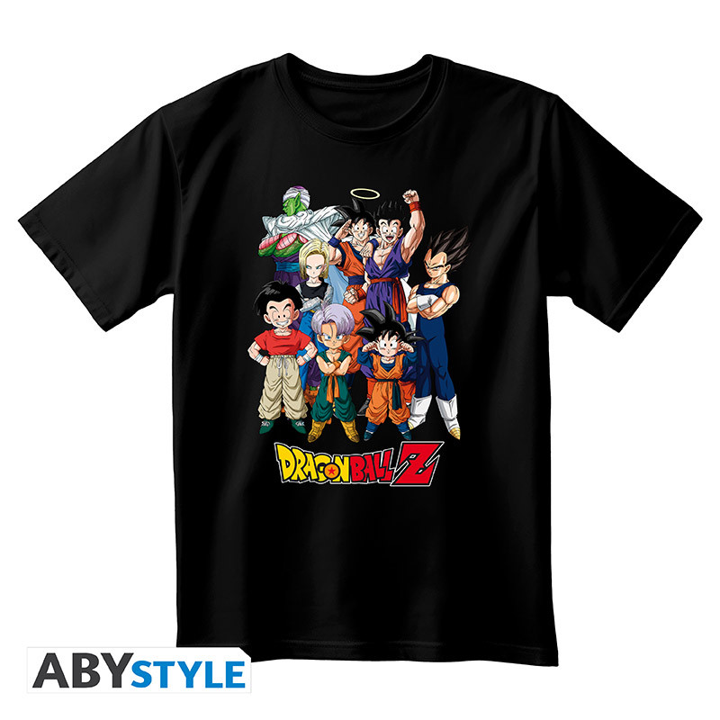 DRAGON BALL Z Unisex black Tshirt Goku's group