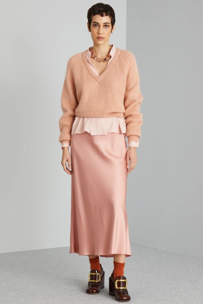 V-neck sweater - PEACH