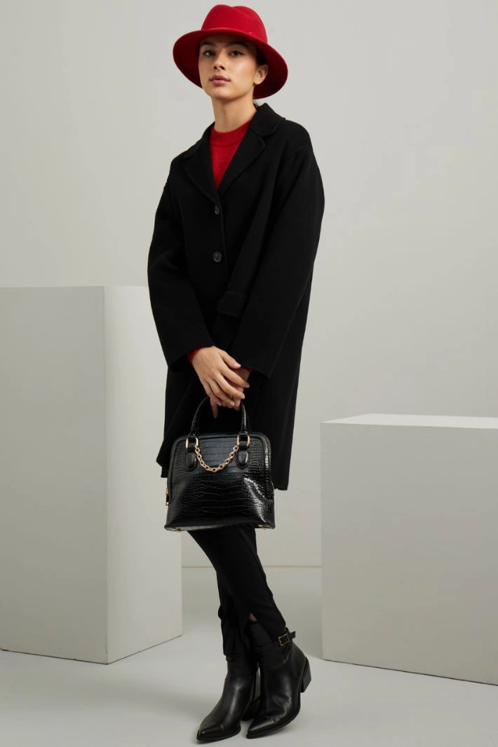 Velvet ribbon hat - RED