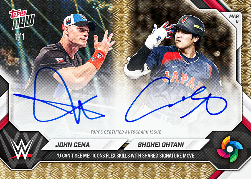 John Cena/Shohei Ohtani - 2026 World Baseball Classic Topps NOW® - Card WBCO