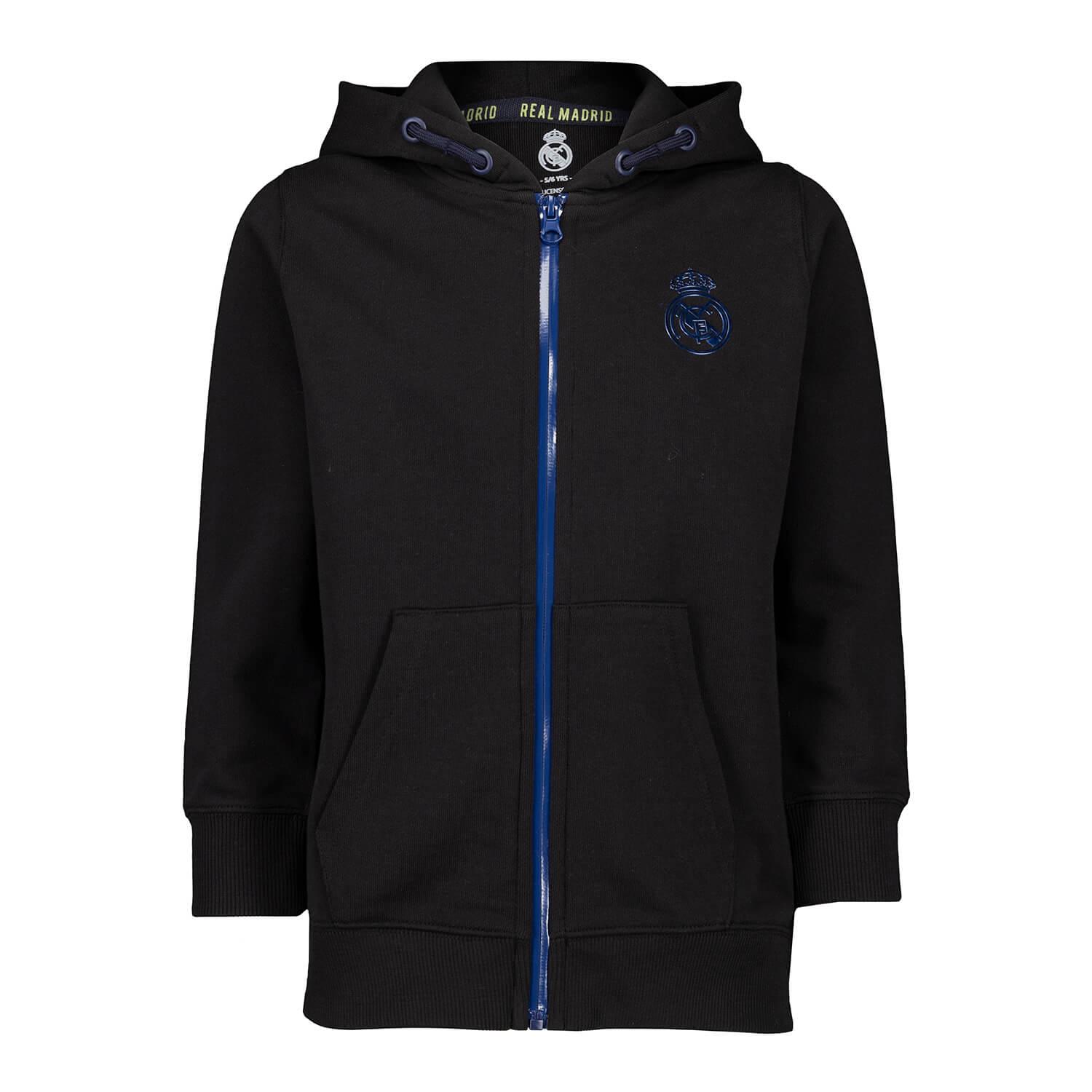 Kids Tracksuit Fan Kids Ombre Zip Black Real Madrid