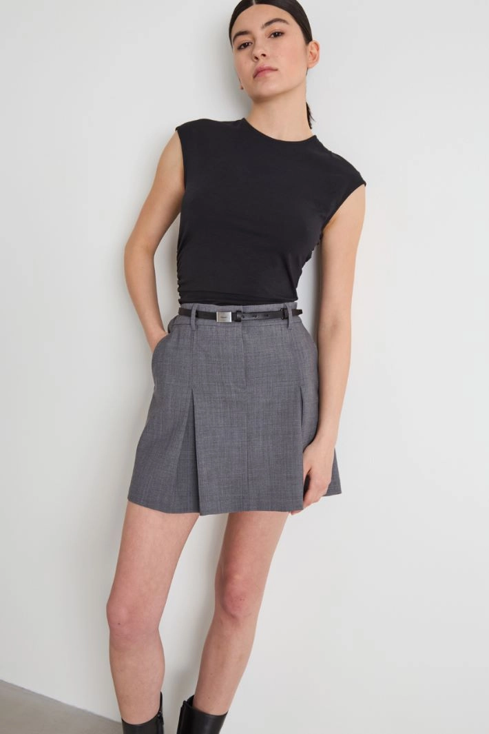 Draped T-shirt - BLACK