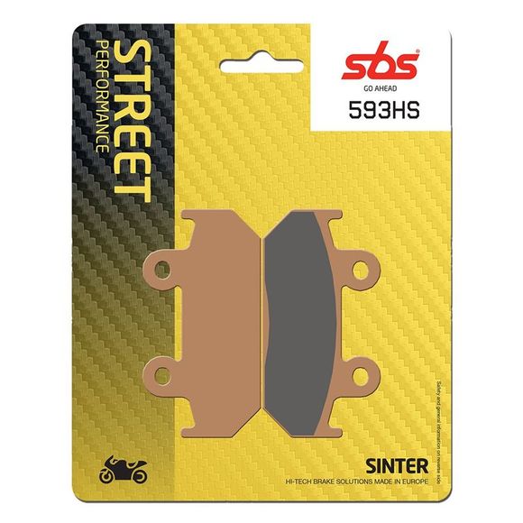 SBS 593HS Sinter Metal Sintered Brake Pads front/rear (Special S depending on model)Ref: 593HS / 593070