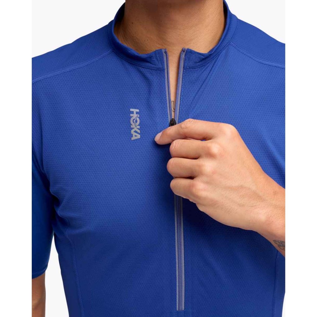 Hoka Skybreeze Zip Short Sleeve Men - ultramarine
