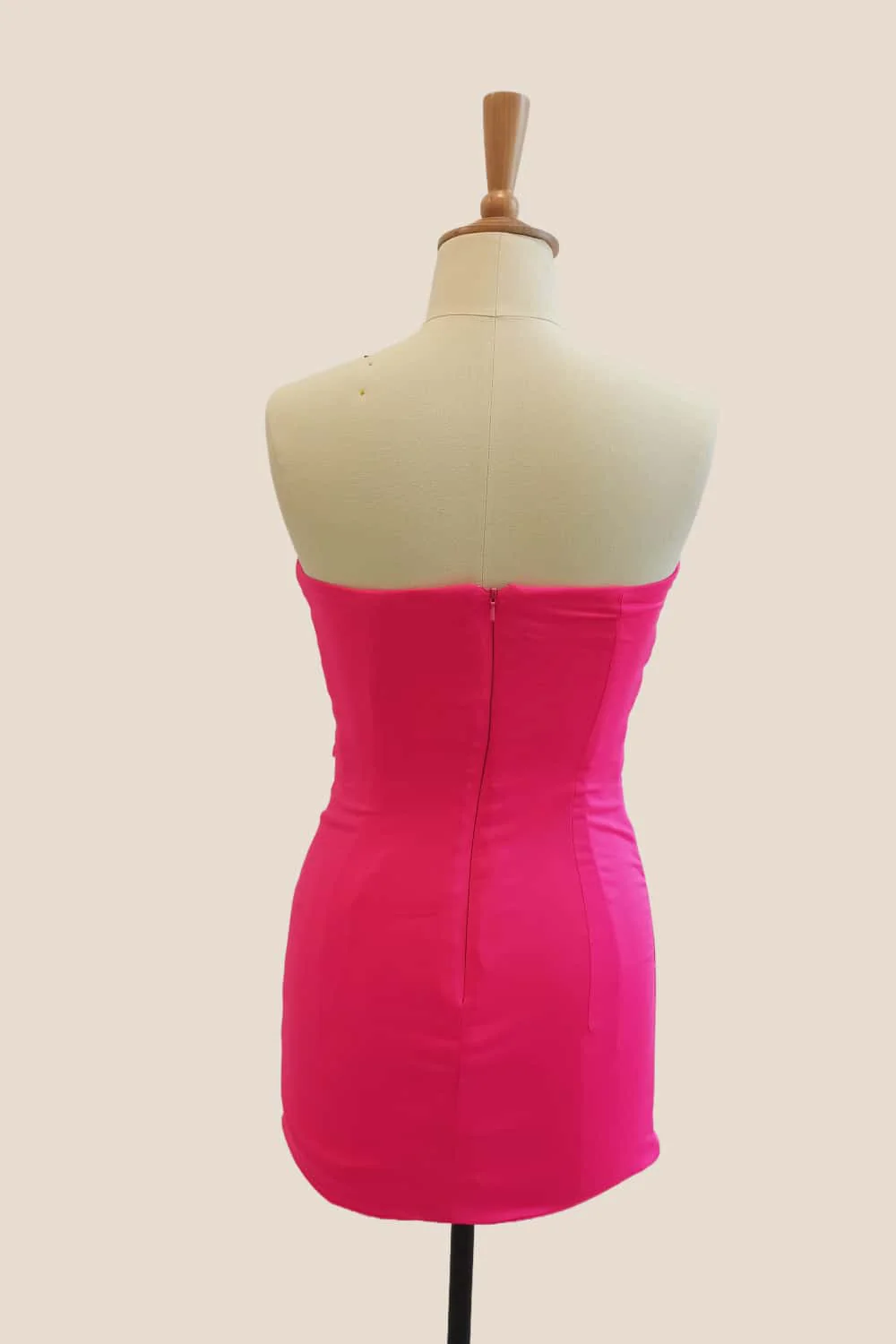 Double Twists Hot Pink Fitted Mini Dress