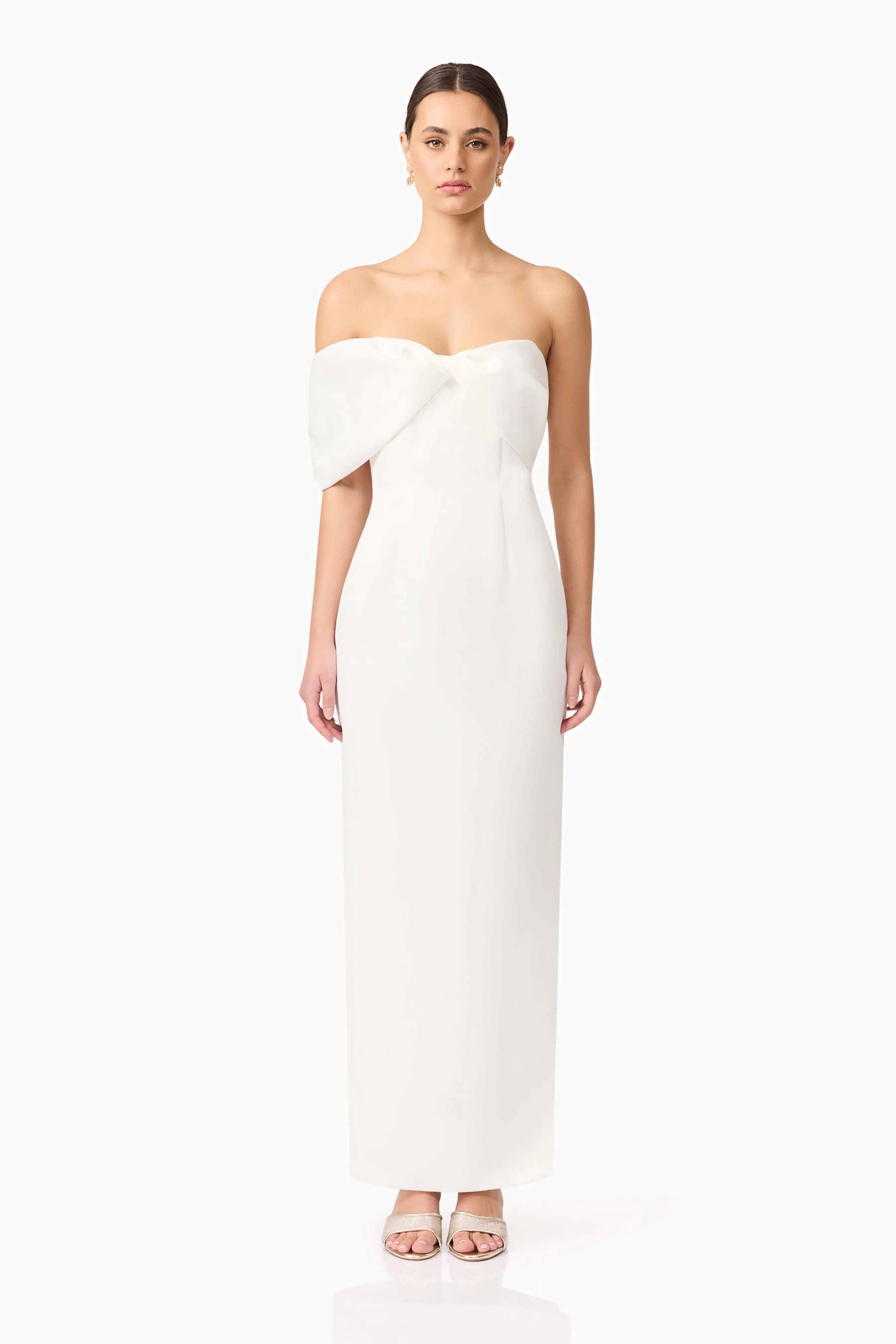 Dandelione Strapless Gown in White