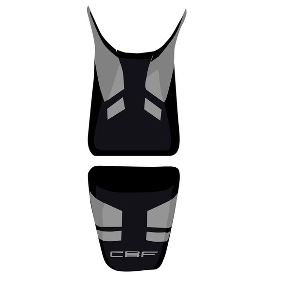 Bagster seat cover black/black nubuck/light grey lettersRef: 2184A