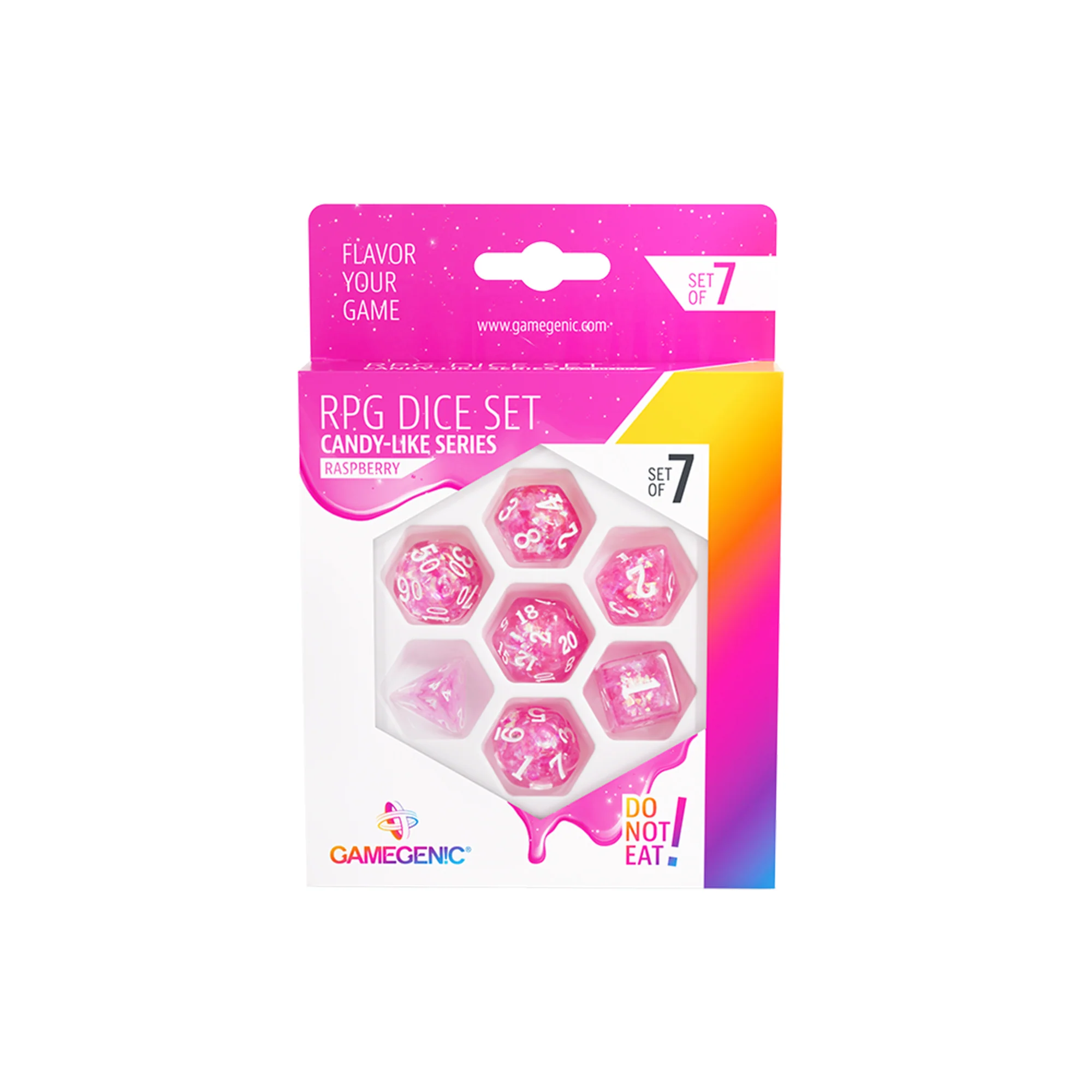 Candy-like Series - Raspberry - RPG Dice Set (7pcs)