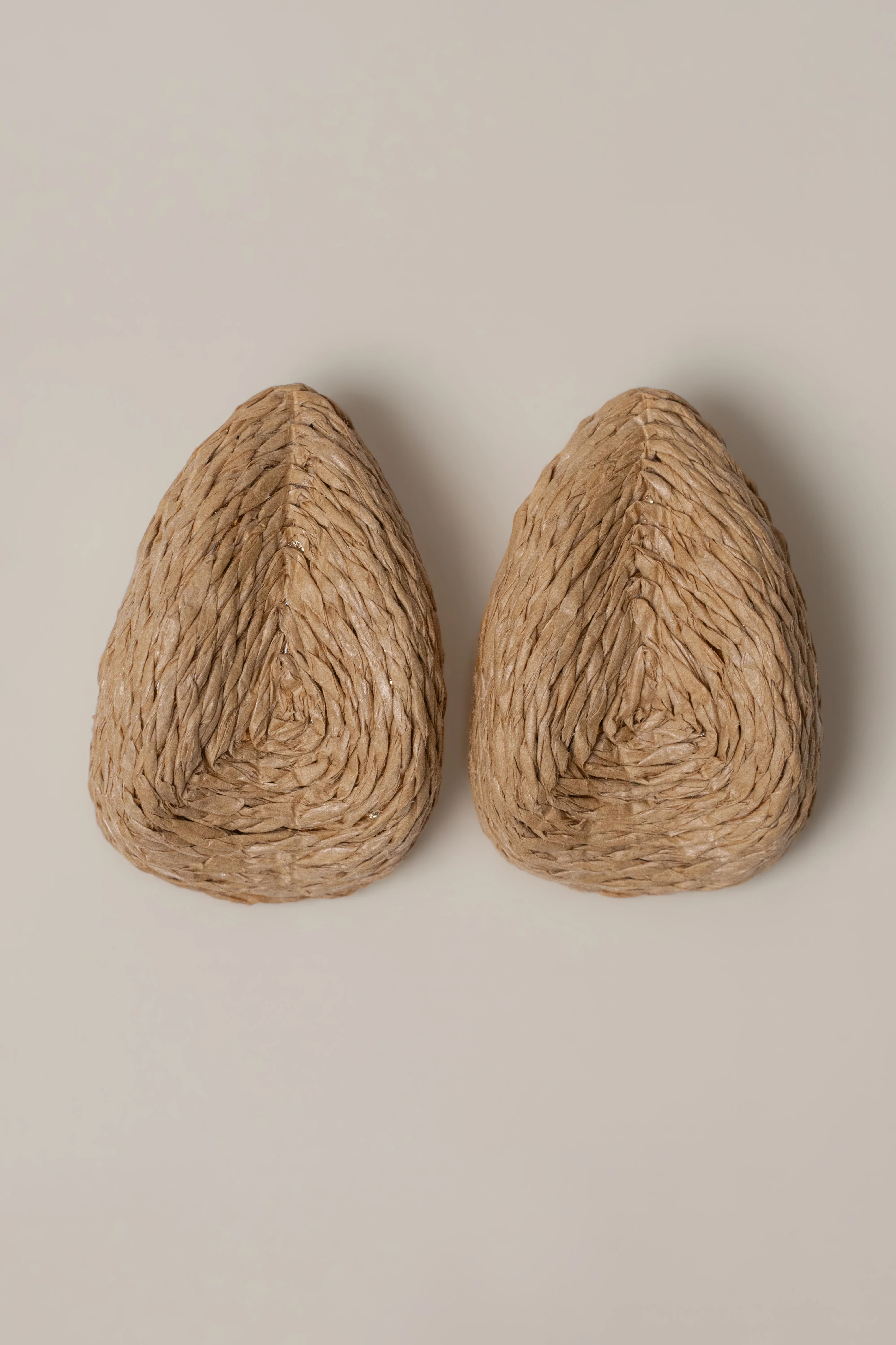 Brown Beach Club Raffia Earrings