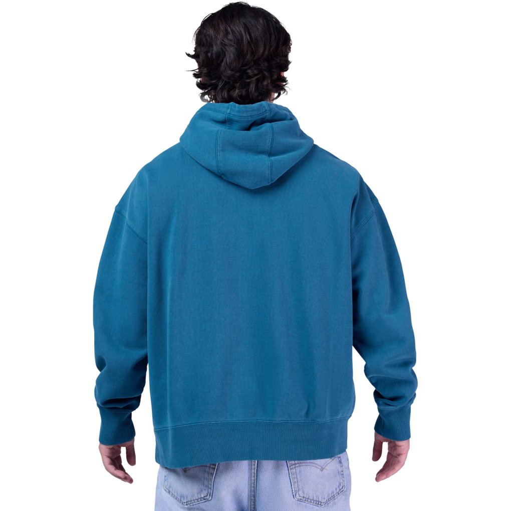 FOX Wordmark Oversized Fleece Hoodie Men - twilight