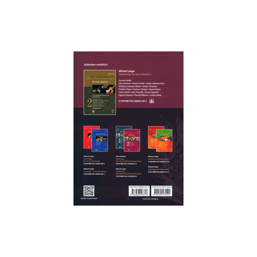 Edition Dux Saitenwege für zwei Gitarren 1 – Thomann Ireland