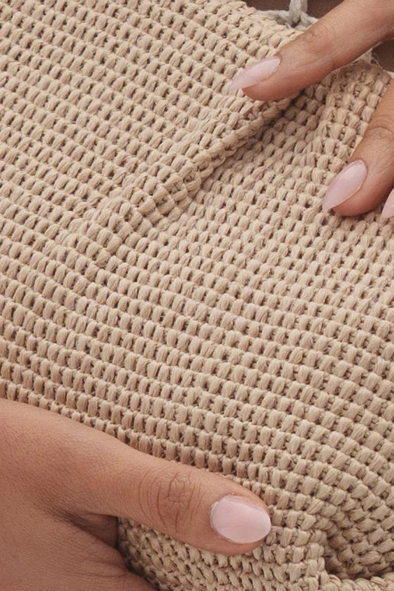 Beige Ocean Club Clutch Bag