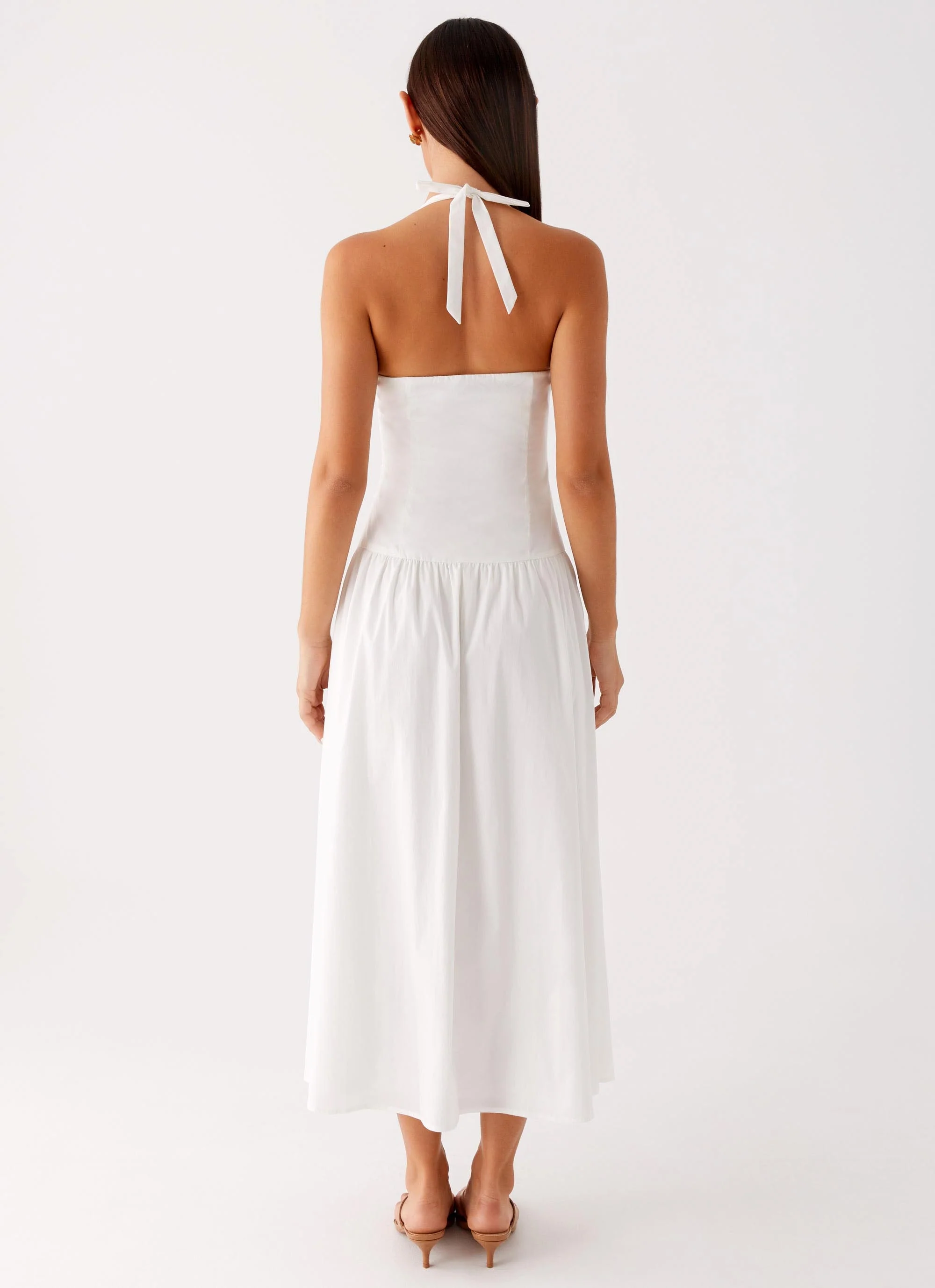 Vento Midi Dress - White