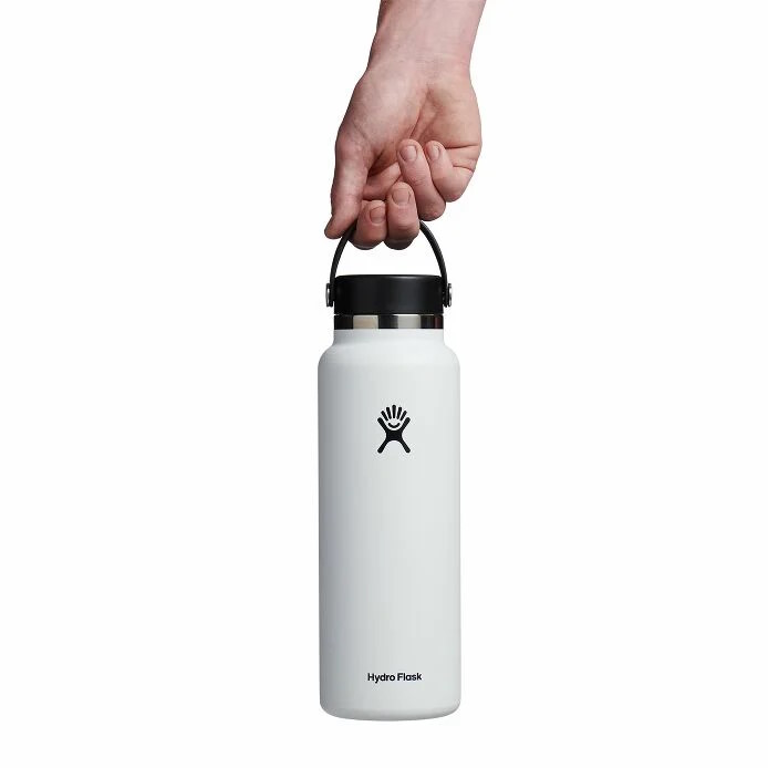 Hydro Flask 40oz Wide Mouth Insulated Bottle + Flex Cap - 1182ml - White