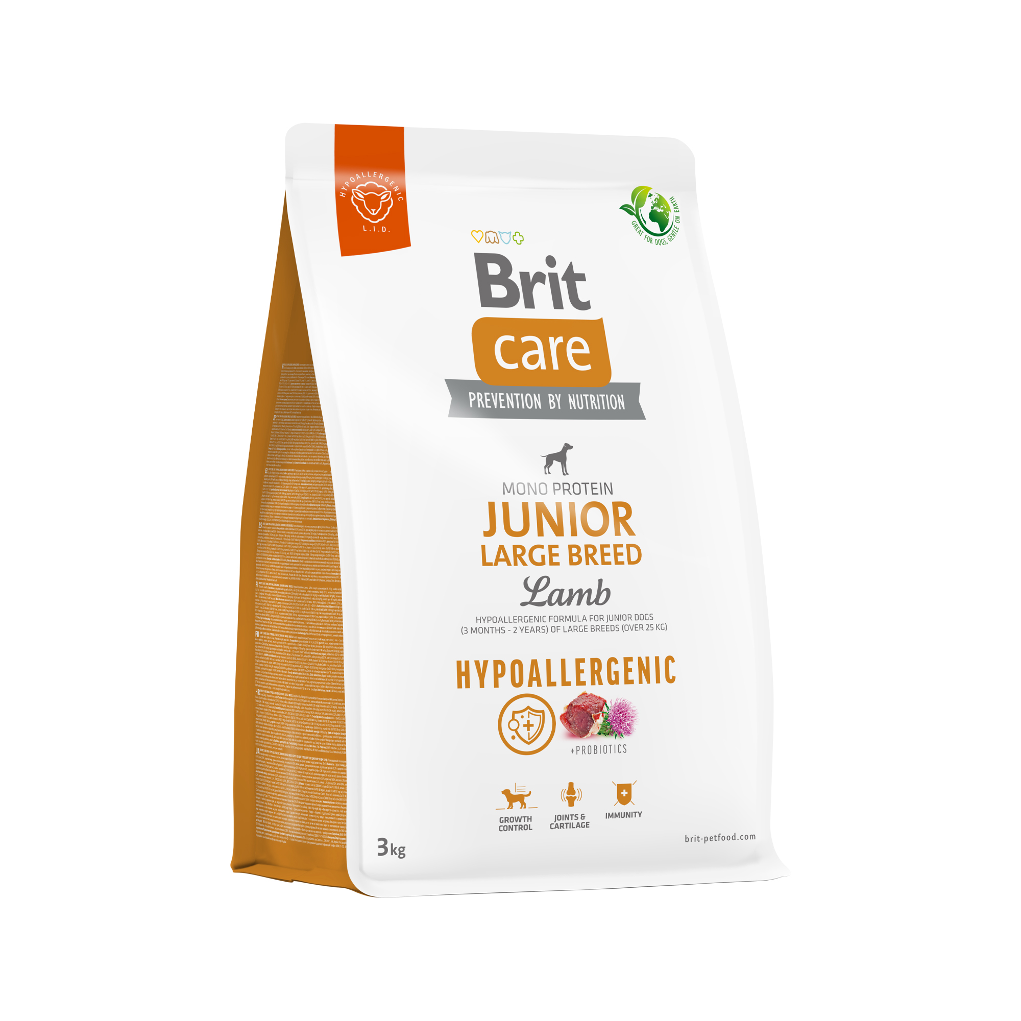Brit Care - Dog - Hypoallergenic Junior Large Breed - Lamb - 3 kg