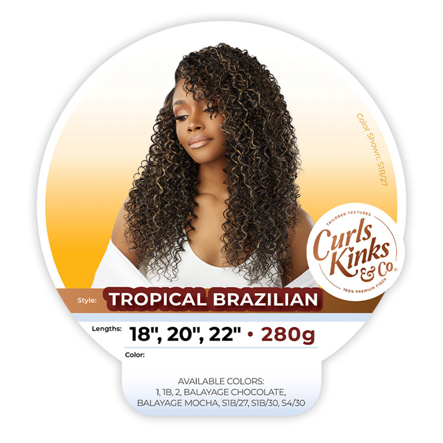 Sensationnel Weave Curls Kinks N Co Bundles 3X Multi Pack Tropical Brazilian 18