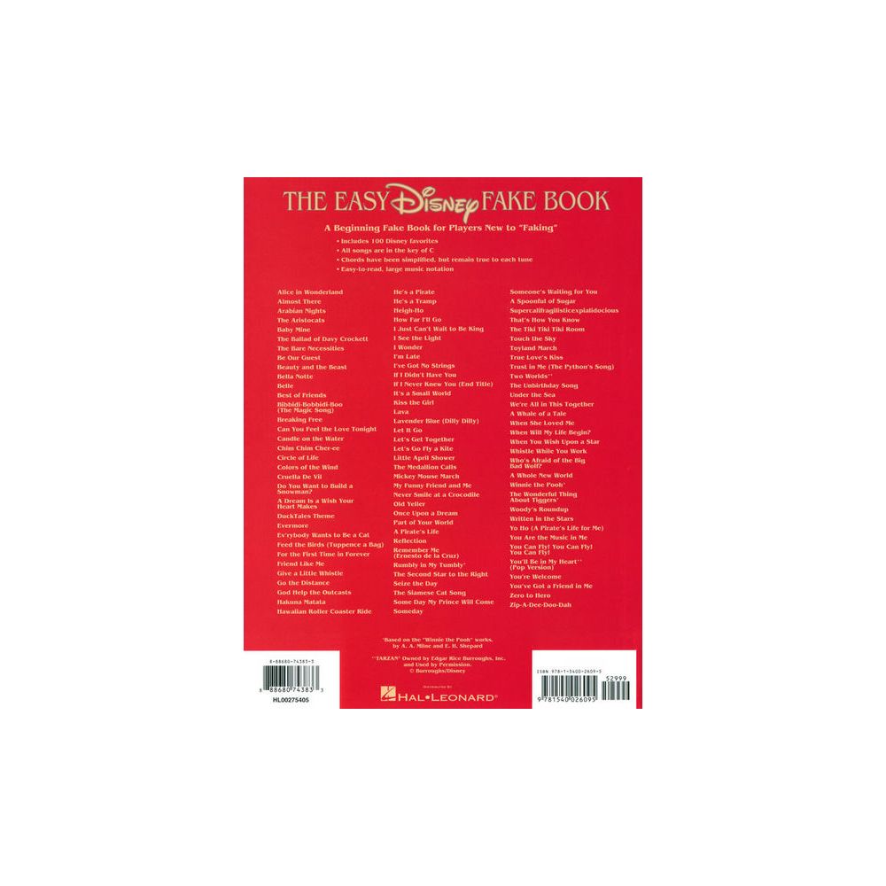 Hal Leonard The Easy Disney Fake Book – Thomann Ireland