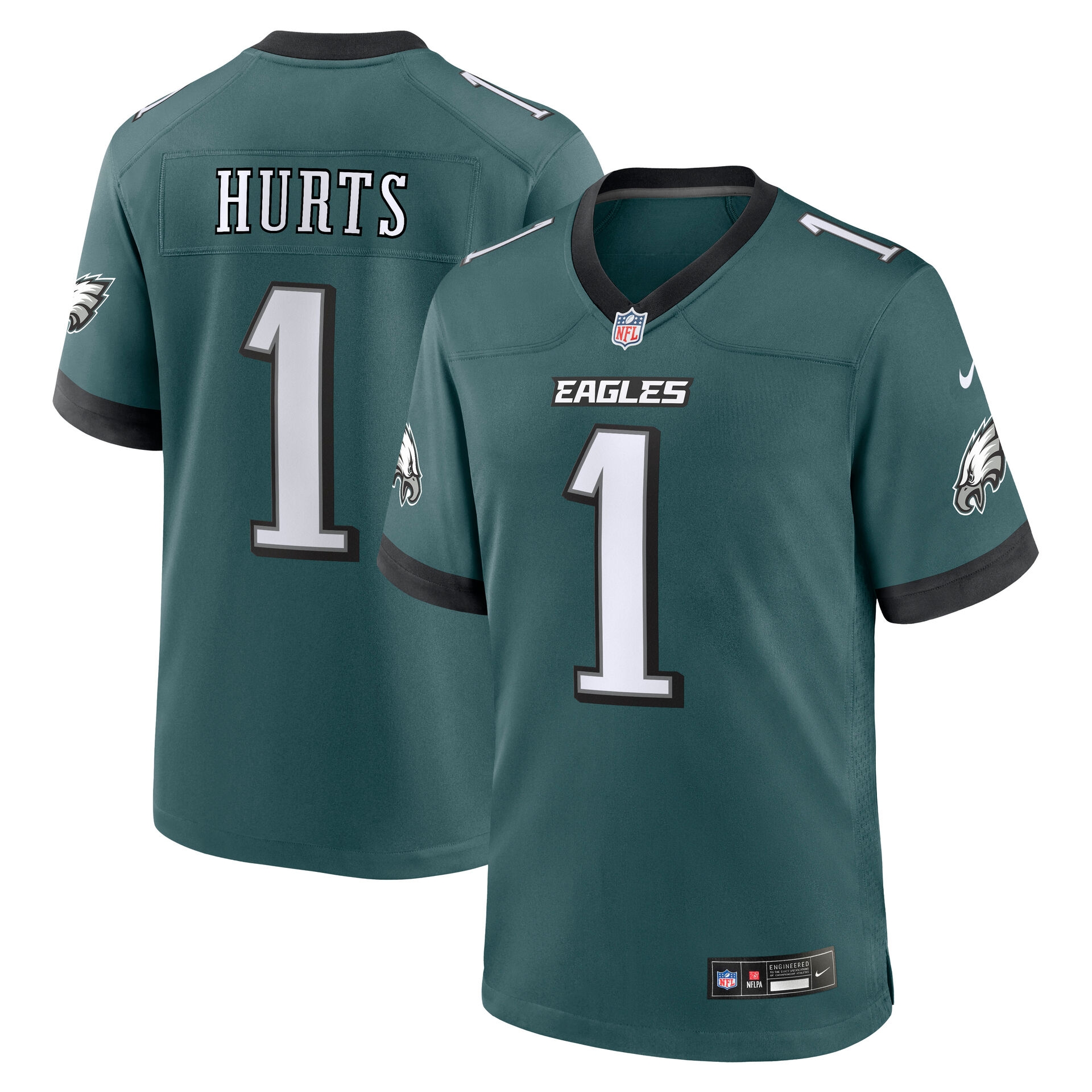 Jalen Hurts #1 Philadelphia Eagles 2026 Game NFL Jersey Green