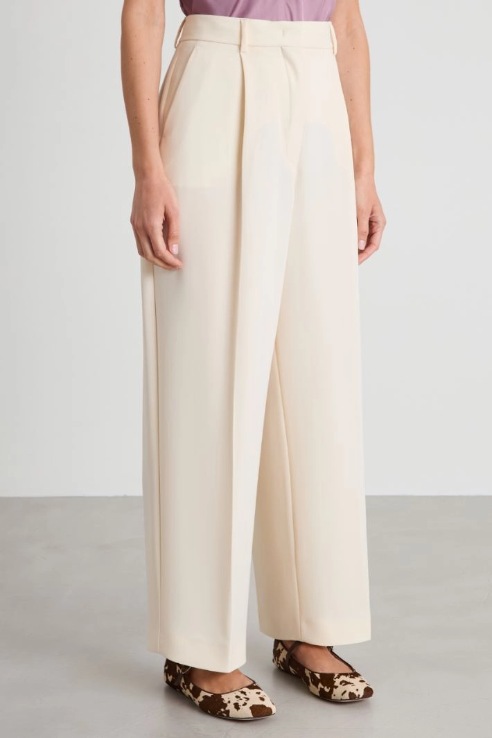 Baggy cady trousers - IVORY