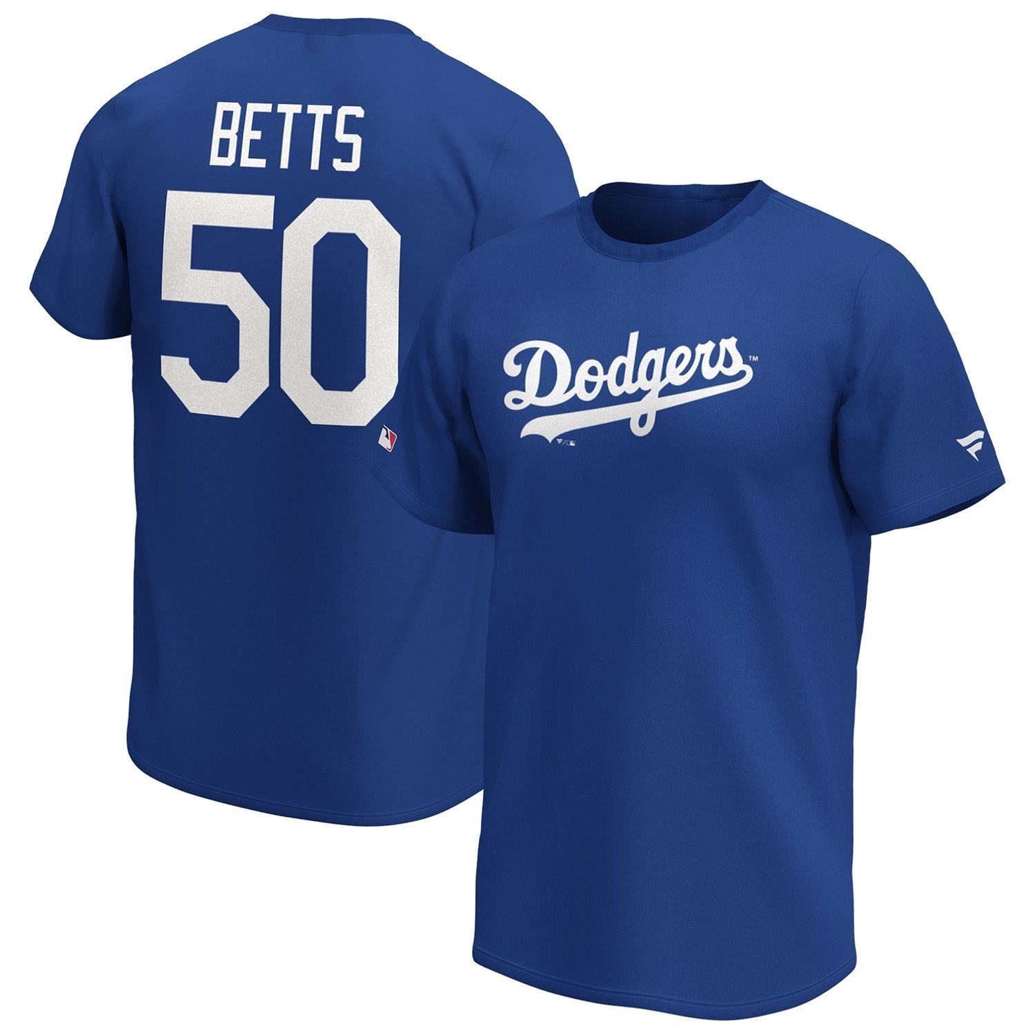 Mookie Betts #50 Los Angeles Dodgers Fanatics Iconic Player MLB T-Shirt Blue