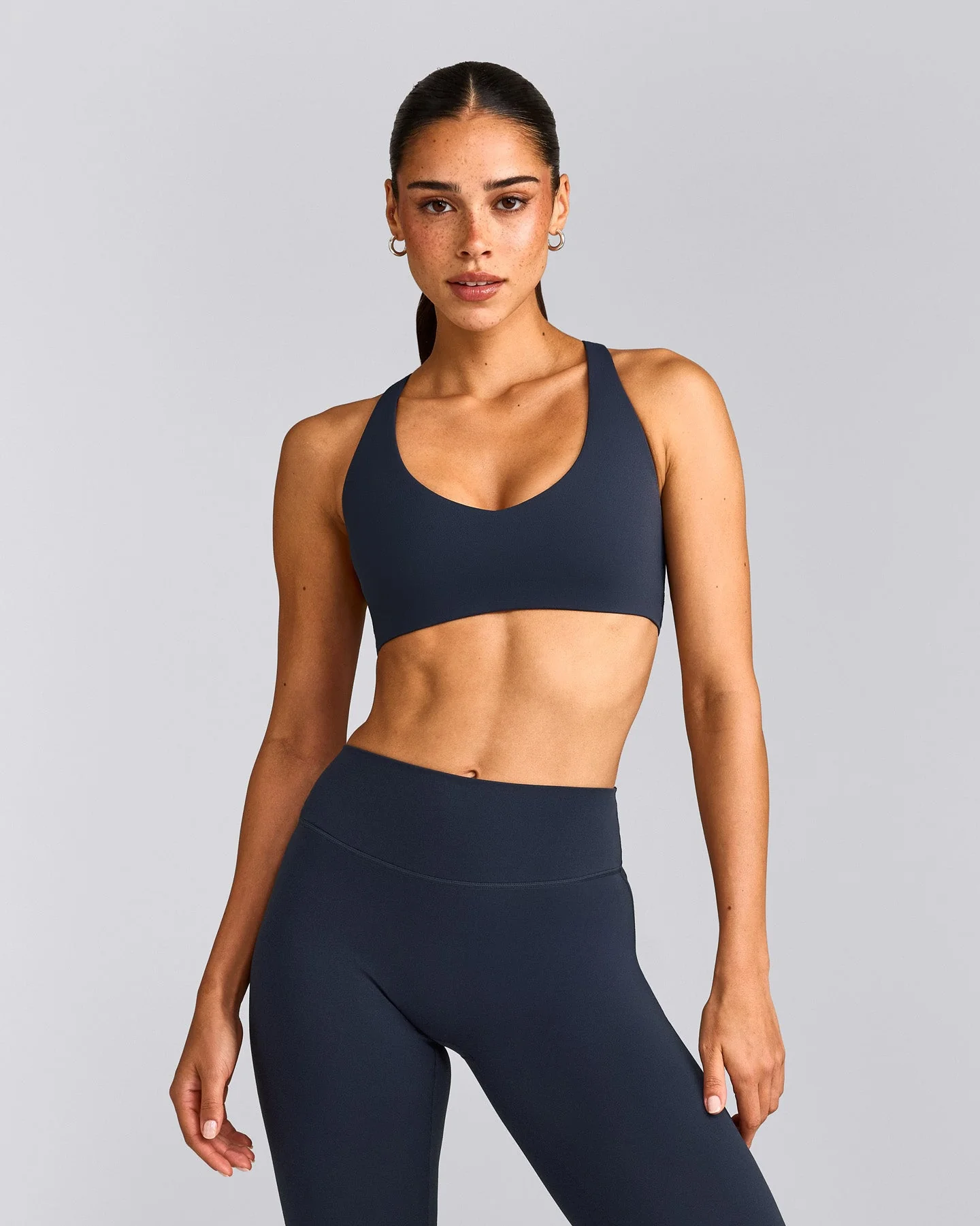 SoftMotion™ Bralette with Grey Logo | True Blue