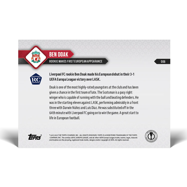Topps UK - 7 Card Bundle - UEL TOPPS NOW® - #3-9