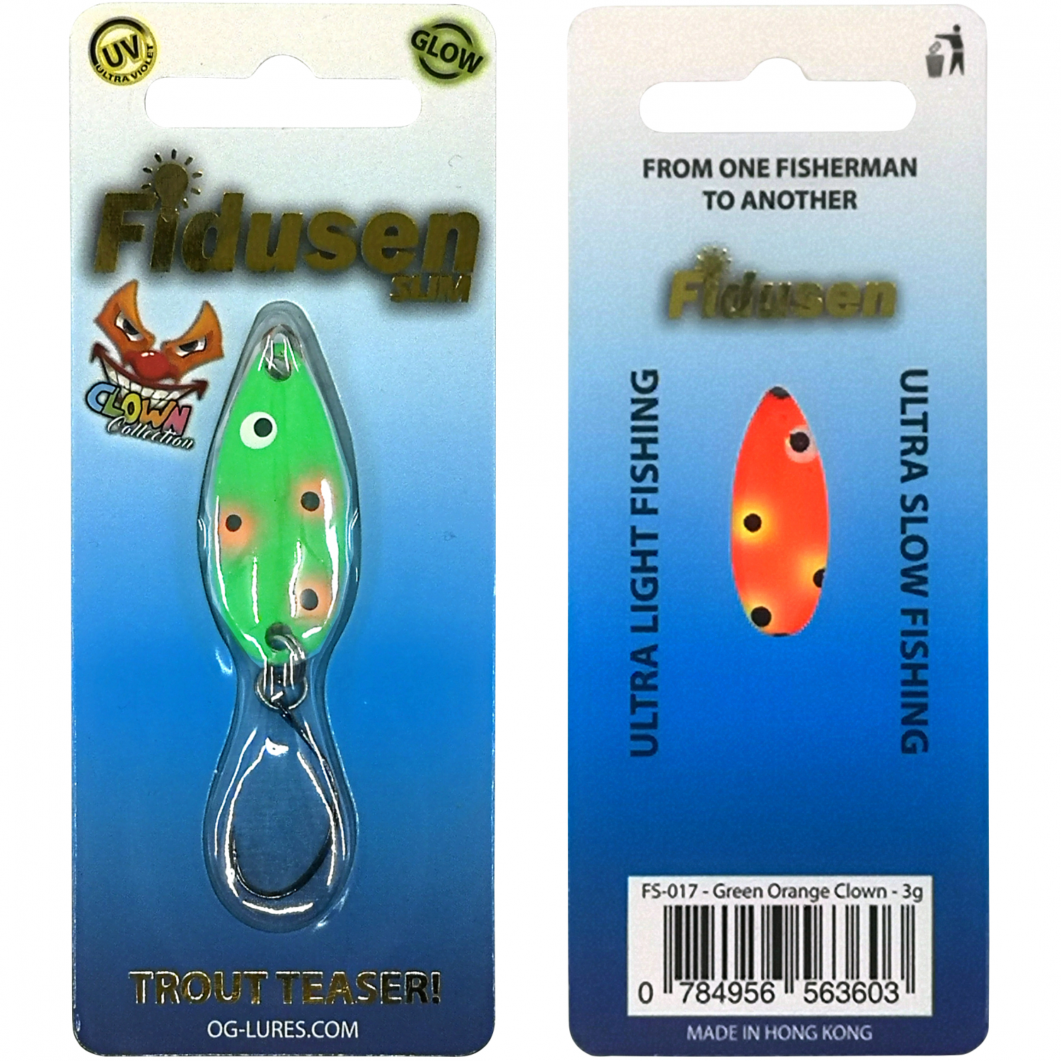Westin Micro Bait Fidusen Slim (Green Orange Clown)