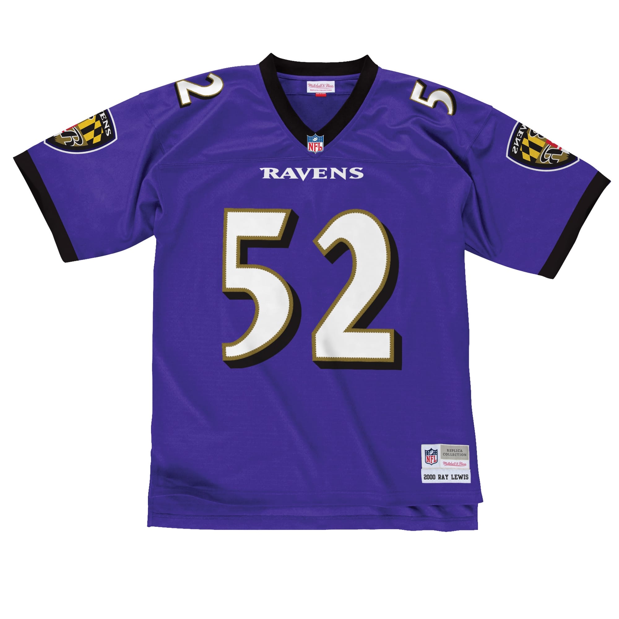 Ray Lewis #52 Baltimore Ravens Mitchell & Ness Throwback NFL Jersey Purple