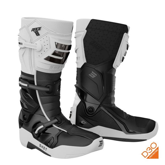 Bottes cross Shot RACE 8 2024 - Blanc / NoirRef : SO2445-C207
