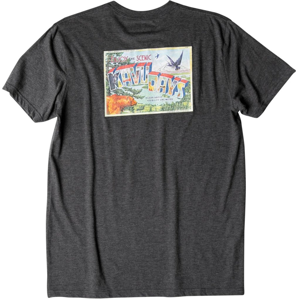 KAVU Post Out T-Shirt Men - Black Heather