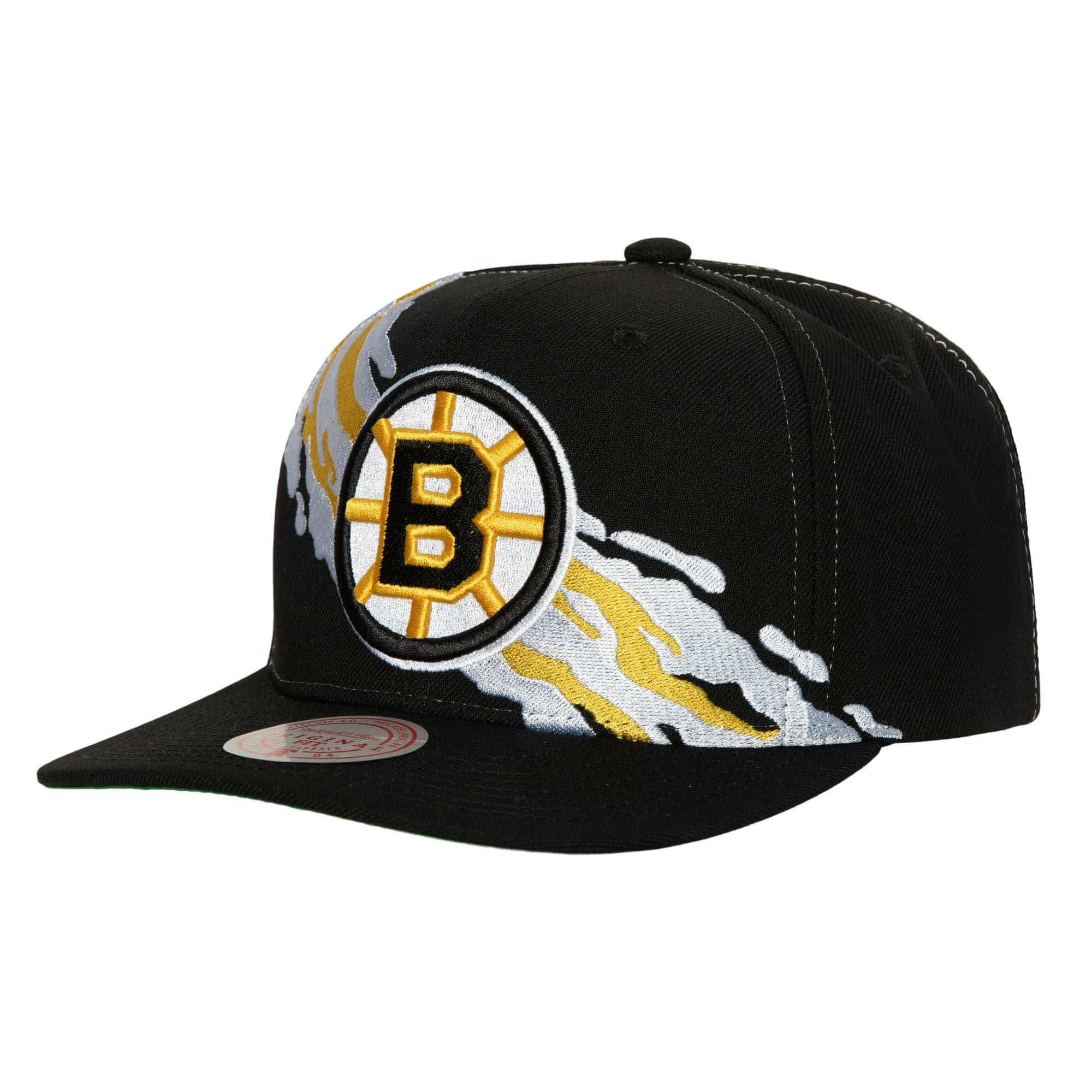 Boston Bruins Paintbrush Mitchell & Ness Snapback NHL Cap Black