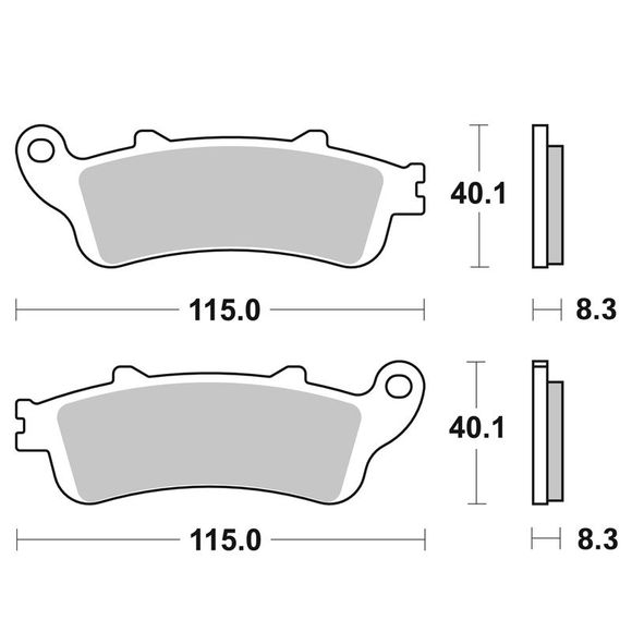 SBS 735HF Organic Front Brake PadsRef: 735HF / 735000