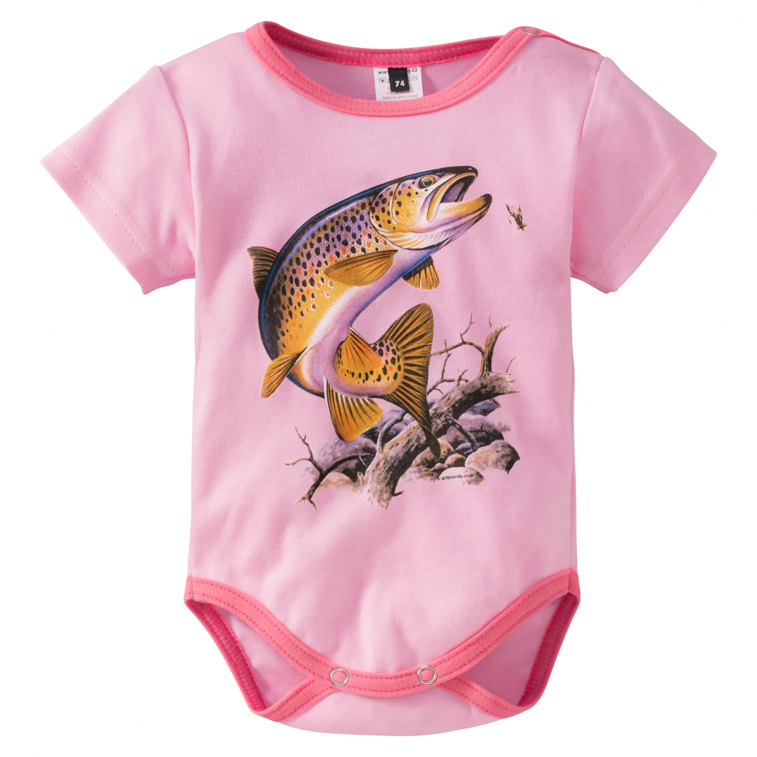 Baby Bodysuit ‘Trout’ Kids (Pink)