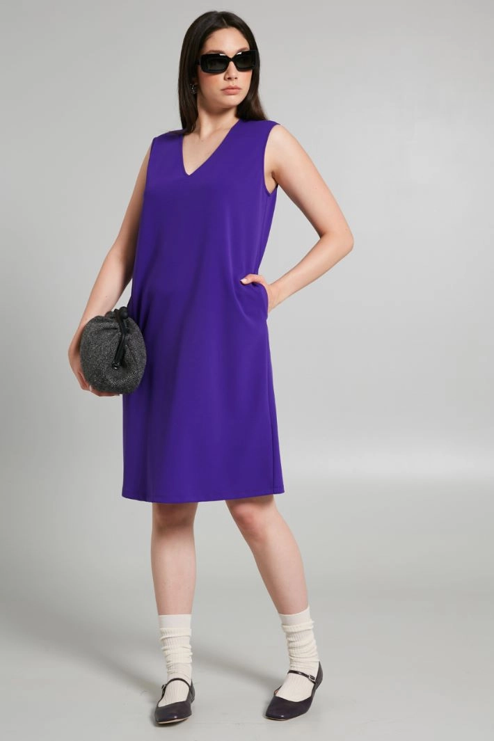 Crepe jersey dress - VIOLET