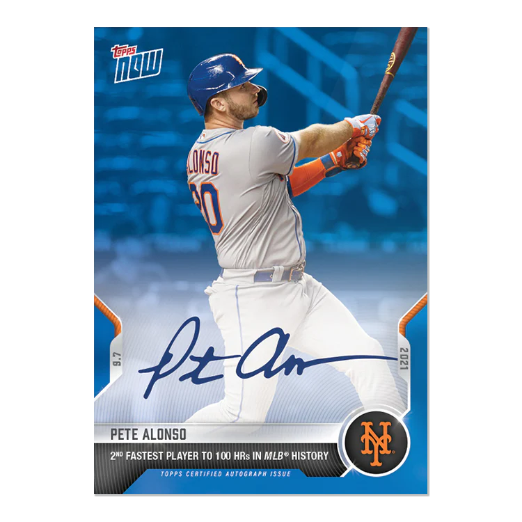 On-Card Auto # to 49 - Pete Alonso - 2021 MLB TOPPS NOW® Card 772B