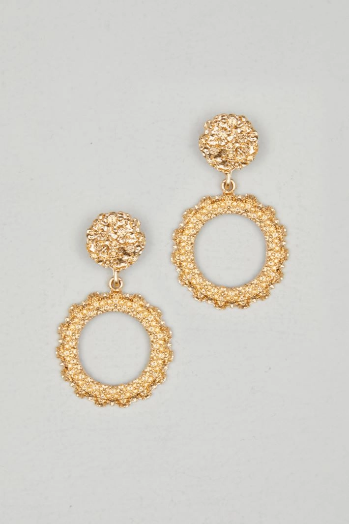 Hoop pendant earrings - GOLD