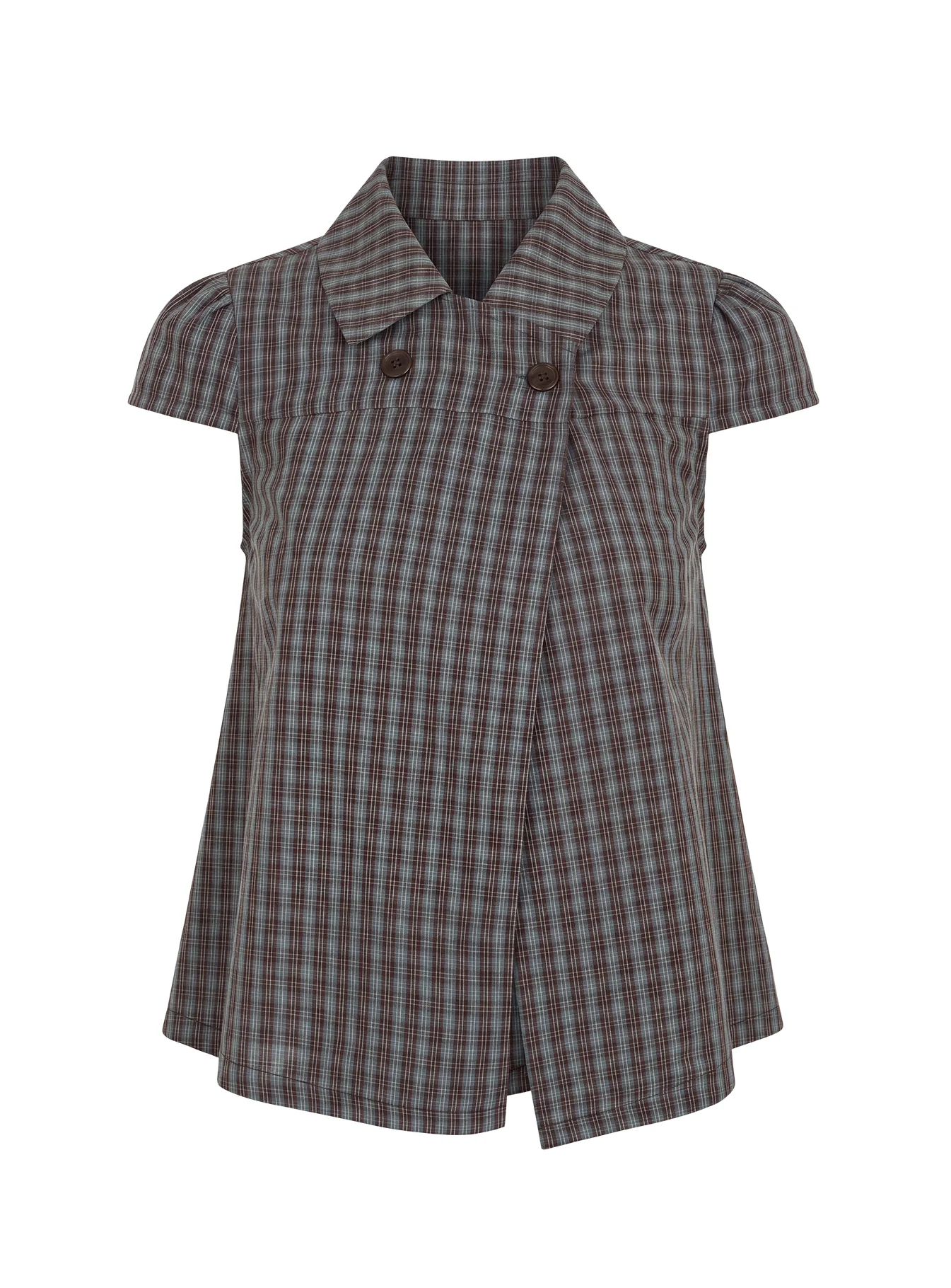 Tuckerr Trench Top Grey Check