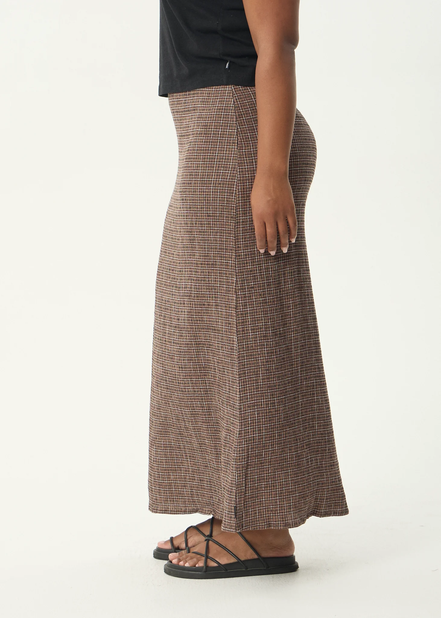 AFENDS Womens Lita - Seersucker Maxi Skirt - Hometown Coffee