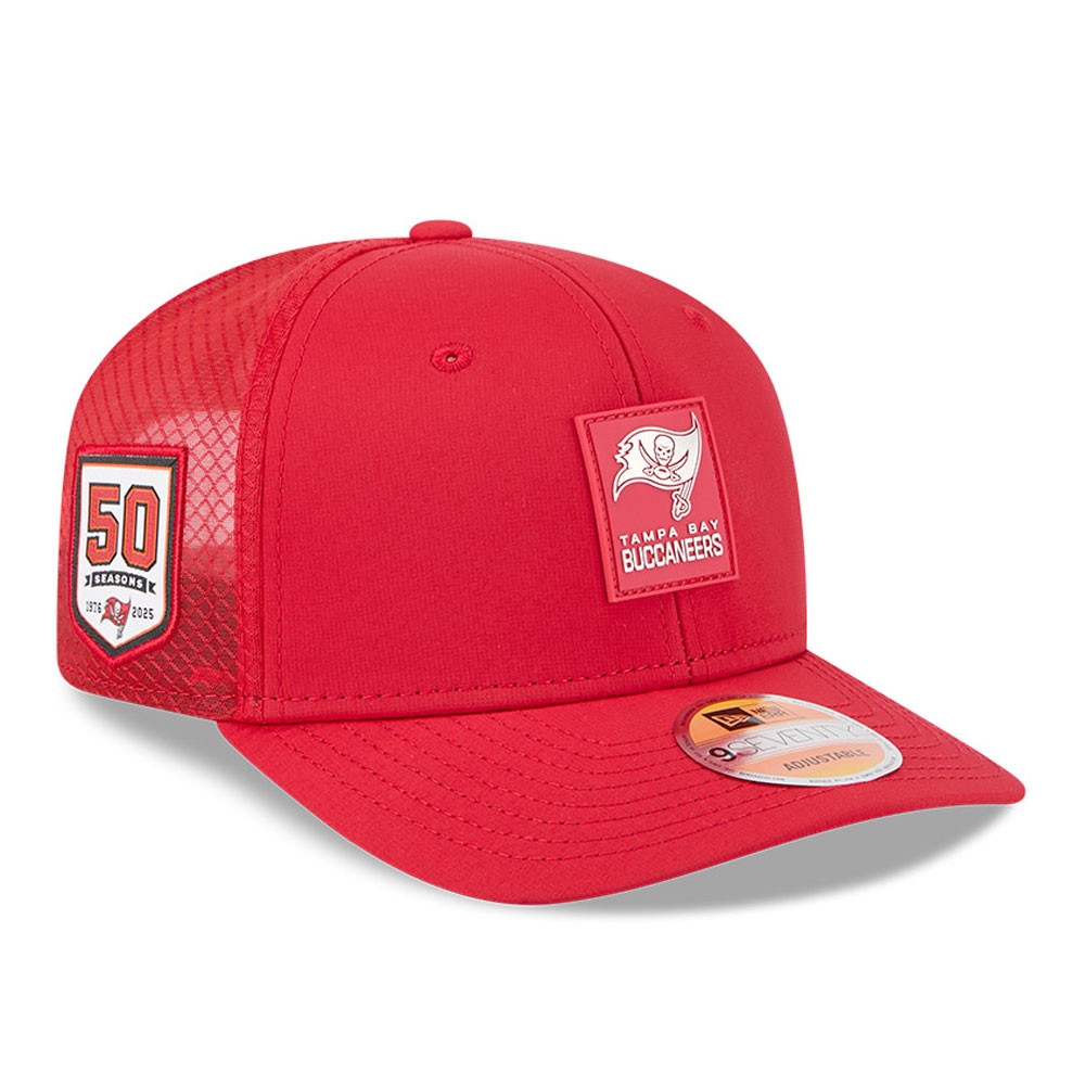 Tampa Bay Buccaneers 2025 NFL On-Field Sideline 9SEVENTY Trucker Snapback Cap Red