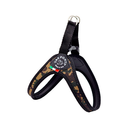 Tre Ponti Fibbia Adjustable Dog Harness - Green - Size 1 (1-3 kg)