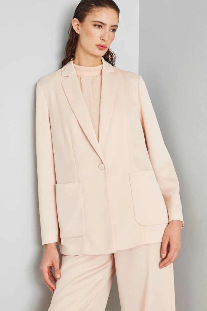 Envers-satin blazer - POWDER PINK