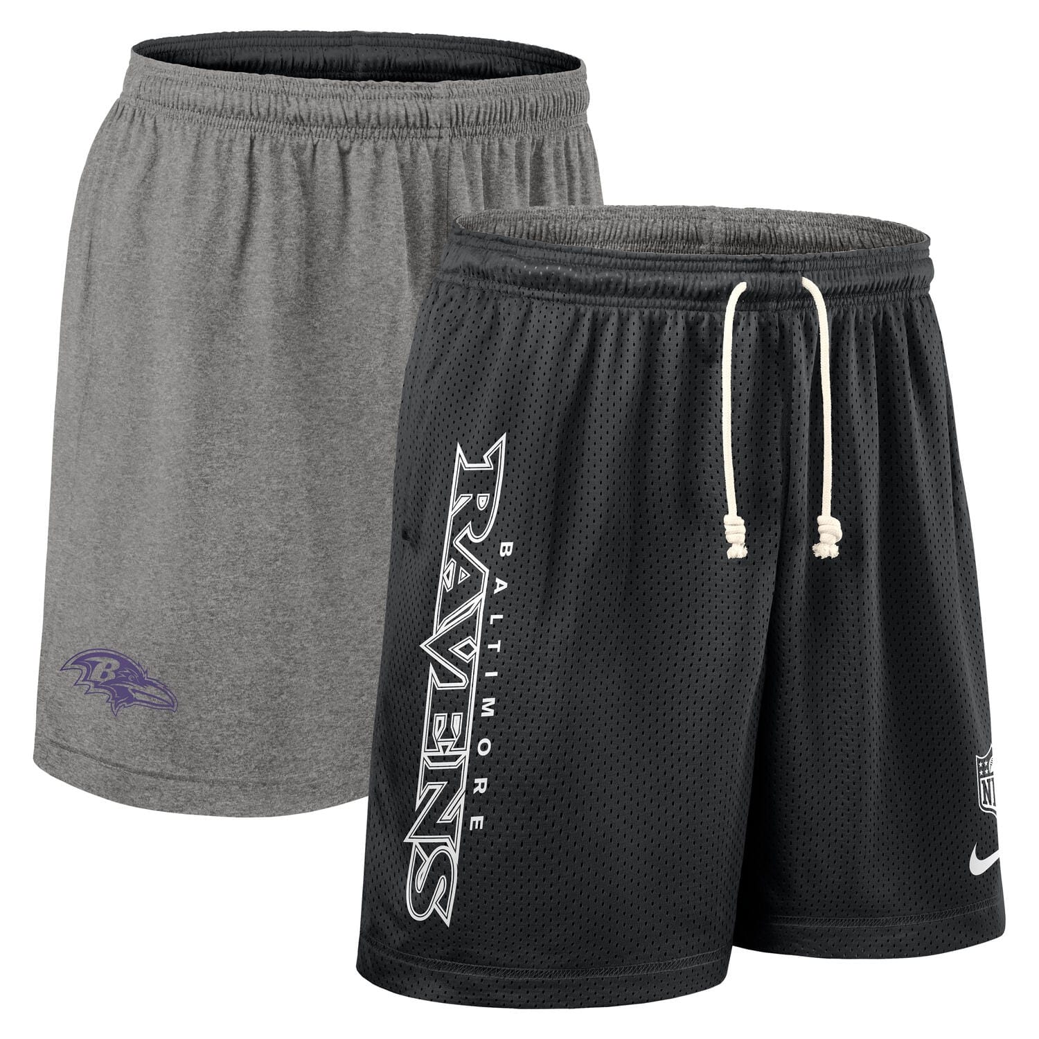 Baltimore Ravens 2025 NFL Sideline Reversible Mesh Nike Dri-FIT Shorts Black