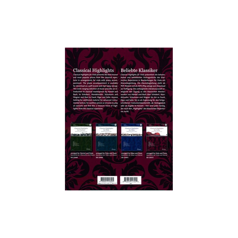 Schott Classical Highlights Viola – Thomann Ireland