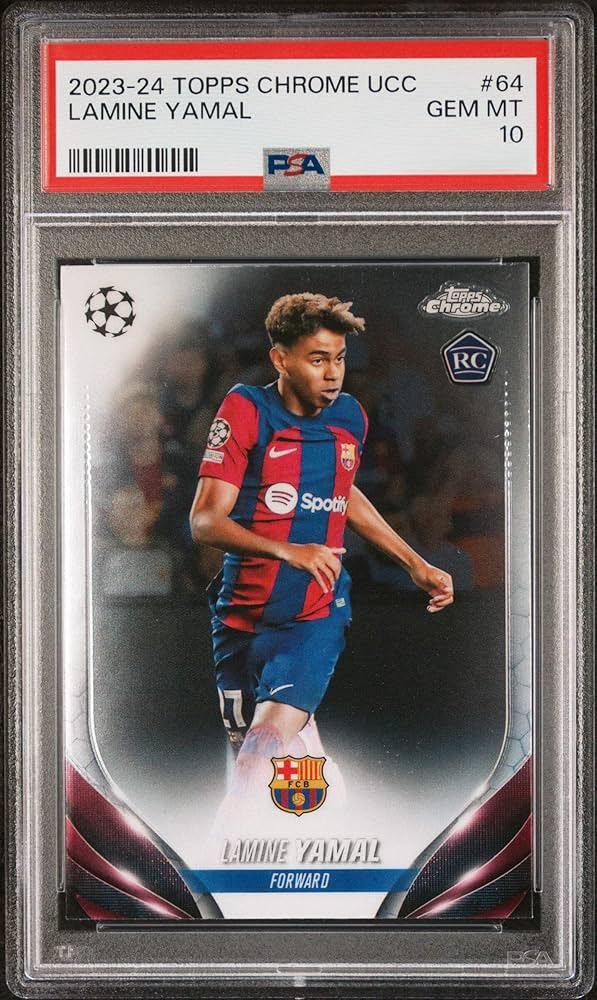2023/24 Topps Chrome UCC Lamine Yamal #64 PSA 10