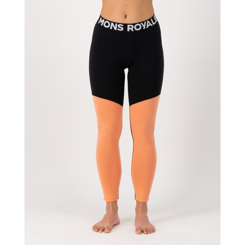Mons Royale Cascade Merino Base Layer Leggings Women - punch