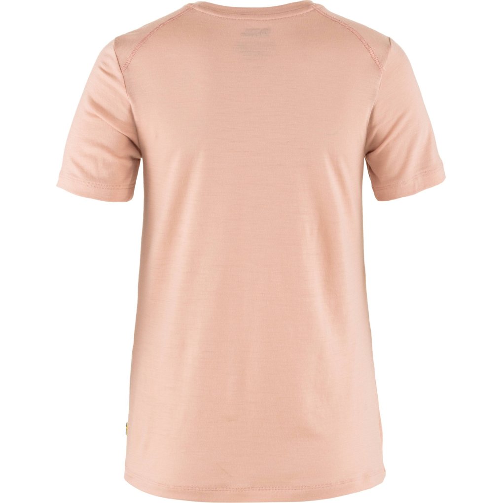 Fjällräven Abisko Wool Fox Shortsleeve Shirt Women - chalk rose-port
